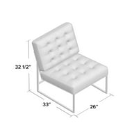 Aldgate Lounge Stolica, Tapacirani materijal Detalji: poliuretan, bacač jastuci: ne