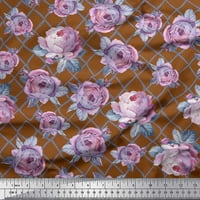 Soimoi pamučna volana tkanina geometrijska, lišće i ružine cvjetne tkanine otiske sa dvorištem širom