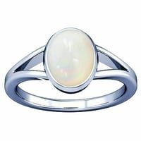 Divya Shakti 11.25-11. Carat Opal bijeli Opal Gemstone Silver Ring za muškarce i žene