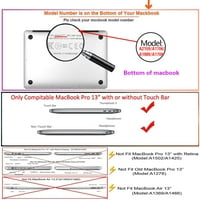 Kaishek zaštitna futrola Kompatibilna je samo kompatibilna - otpustiti MacBook Pro S Touch Bar + crni poklopac tastature Model: A1706 i A1708 i A1989 i A2159 i A2251 i A2289 i slikanje 0637