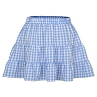 Sanviglor ženske suknje ljuljačke mini suknje ruffle labe ljeto plavi xl