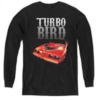 Treevco PTC104-Yl- Pontiac & Turbo ptica Mladić dugih rukava majica, Crna - Extra Veliki
