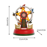 AirPow Božićni ukrasi zatvoreni božićni božićni glazba karusel Ferris kotač Božićni pokloni Božićni