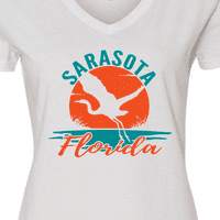 Inktastična sarasota Florida izlet za odmor žena V-izrez majica