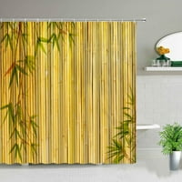 Moderna zelena prirodna bambusova zavjesa od bambusa postavljena vodootporna kućišta za kupatilo za