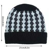 Zimska pletena kapa toplu vununu kapu modna elastična paprika Skijaška kapa