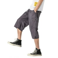 Aloohaidyvio teretni pantalone za muškarce, muški plus veličine pamučne multi-džepne opterećene koprive