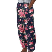 Ženske posteljine obrezane hlače plus veličina ljetna modna maraka Ležerne prilike od labave hlače s džepom do 65% popusta