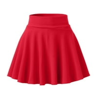 Suknje za žene Žene Moda Casual Kratko stil Solid Cound Suknja Anti bled Sun Suknja Pleased suknja Školografija