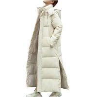 Cardigan za žene Ženska modna zimska modna žena produžena i zadebljana srednje dužina dolje pamučna jakna