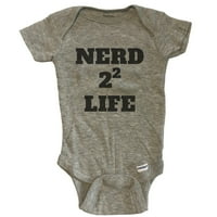 Nerd Life Funny Baby Bodysuit - siva