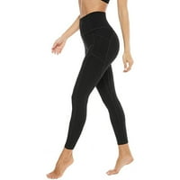 HHEI_KPlus Veličina Yoga hlače Ženska uska elastična brza suhi čvrsti džep joga hlače fitness joga hlače