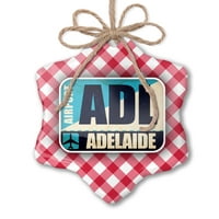 Božićna ornamentarska zračna lukaOde ADL Adelaide Red Plaid Neonblond