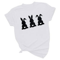 Žene Uskršne majice Zeko majica, Funny Bunny Graphic Tee Top, sretan uskršnji zečji zečji majice