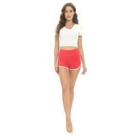 Ženske vježbanje Tkatori za teretane Brze suhe atletske kratke hlače Sportska elastična struka trčanja Plus-size ruža crvena + crvena S-4XL