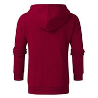 Dezed pulover odraslih runa sa duksevima sa kapuljačom s kapuljačom moda Muška zimska zimska dugih rukava sa dugim duksericama dukserica za bluzu lupu lupu Wetermelon Red XL