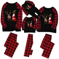 Kupretty Božićna porodica Pajamas Usklađivanje Xmas Santa Elk Print Sleep Sleep Bay Walts PJS set