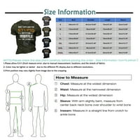 Muške majice Grafički tekst Crni vojni zeleni bazen Tamno siva 3D štamparija ulična casual matična rukava skraćena odjeća Basic Blue XL