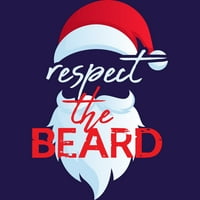 Poštujte bradu Djed Mraz Claus Funny Božićni juniorski ljubičasti grafički tee - Dizajn od strane ljudi