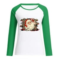 Ženska božićna košulja za odmor - poklon za ljubavnika dugih rukava majica dame fit boju podudarajuća