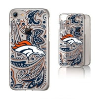 Denver Broncos iPhone Clear Paisley Design Case