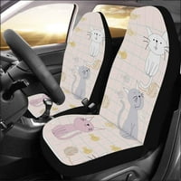 Set auto-sjedala pokriva crtani film Univerzalni automatsko prednje sjedište Zaštitni za auto, suv limuzina,
