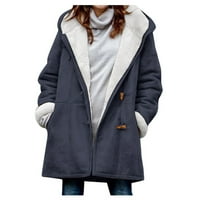 Strugten ženske zimski kaputi srednje dužine obložene tople teške jakne zadebljanih vjetrootporna odjeća