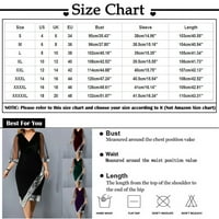 Haljine za žene ženski V-izrez za lakiranje čvrstog fit & flare haljine srednje dužine Ljeto Fit & Flare