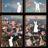 Hesxuno Easter Window Clastengs, sretan uskršnji ukrasi za dječji proljetni prozor za kućnu kupovinu