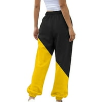 Qolati Ženske sportske hlače Gradijentna boja elastična dukserica visokih struka udobne pantalone lagane