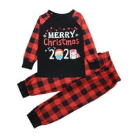 Izhanske božićne porodice podudaranje pidžama set veseli božićni vrhovi pletenice duge hlače za spavanje za tatu mamu djecu