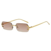 Pravokutni sunčani naočale za rim prozirne dekor retro stil ukrašavanja naočala HIP hop zatamnjene naočale
