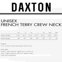 Daxton Houston Duks atletski fit pulover CrewNeck Francuska Terry tkanina, zobna dukserica Crna slova,