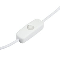 Uxcell USB muški do 5,5x DC muški produžni kabel sa preklopnim bijelom bojom