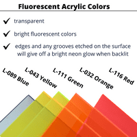 Buyplastic l- crvena prozirna fluorescentna akrilna ploča od pleksiglasa odaberite veličinu i debljinu, 1 8 18 24