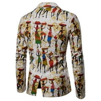 Kiplyki Veleprodaja muške jesenje i zimske modne, ležerni etnički stil print ubod jakne