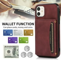 Novčanik za decaze s poklopcem držača kartice za iPhone 14, iPhone Slim zaštitni PU kožni flip novčanik