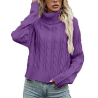 Aaiyomet ženski kornjač dugih rukava s dugim rukavima, pulover pulover džemper