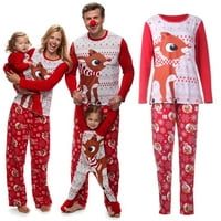 Porodična podudarna odjeća Slatka jelena Božićne pidžame setovi Xmas Spavaće noćne odjeće na vrhu Hlače muškarci Žene Dječja dječja odjeća Tata 2xl