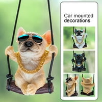 Anvazise Redview Decor Cool Swinging Bulldog Pug Pas Heart Oprema za obnovu Mini Privjesak Ornament