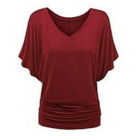 Ženske košulje Žene Modni Ljetni kratki rukav Ležerne prilike, čvrste majice The bluza Vino XL
