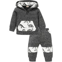 Entyinea Toddler Boys Girls Outfits Podesite pulover Hoodie i hlače Outfit postavljena na Big Kid D