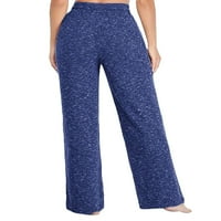 Abtel žene dno su čvrste boje Yoga hlače Stretch pantalone Dame Dugi trčanje Jogger Pant Deep Blue 3xl