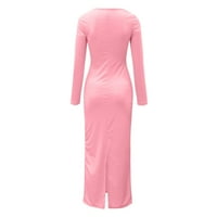 Mini haljine za žene šuplje posade izrez s dugim rukavima šuplja CATCT CREW DREAM DRESS DRESS OTVORENE