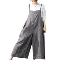 Ženske džungare, Ženske pantalone za prevelike prevelike prevelike, Ležerne prilike, sive, 3xL