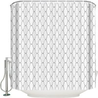 Vodootporna tkanina zavoja za zavjese sa sjedištem geometrijske tuširane zavjese za kupatilo Zavjese