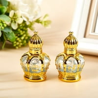 Staklo esencijalno ulje valjka za bocu zlata zlatni oblik krune parfem prazna boca