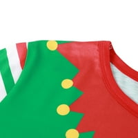 Xkwyshop Božićna porodica Usklađivanje pidžama Set Xmas Elf Jammies Božićna obuća za porodične žene