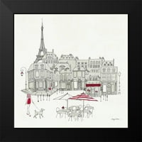 Tillmon, Avery Crna modernog uokvirenog muzeja Art Print Naslijed - Svjetski kafe II - Pariz Crvena