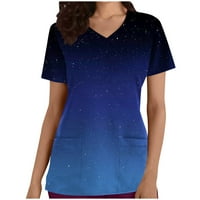 Ljeto Plus veličine za žene Modna žena Ispisuje V-izrez majica kratkih rukava Tisak labavih bluza vrhovi